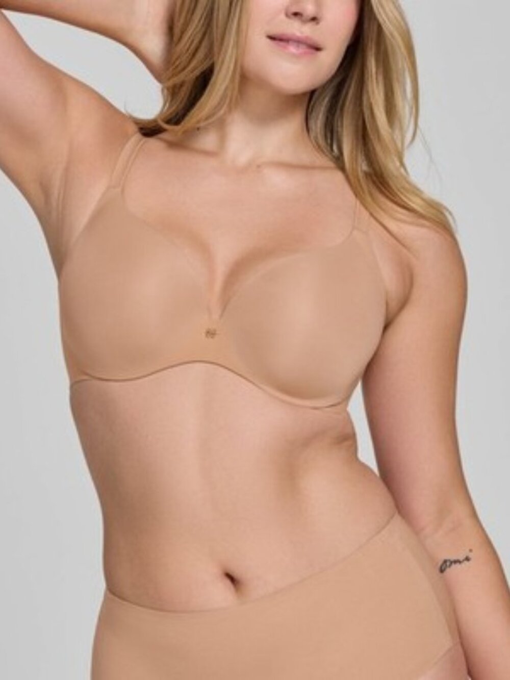 Honeylove CloudEmbrace Push Up Bra Wireless Sand Beige Size 38DD 38E EUC